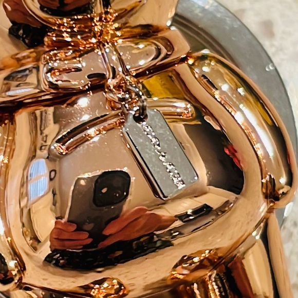 NWT Coach Signature Rose Golf Bear - Picture 2 of 14